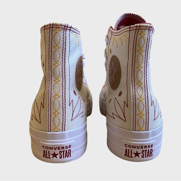 NWT Converse Chuck Taylor All Star Lift Platform Western Stitch Women's Size 9 - Picture 12 of 16